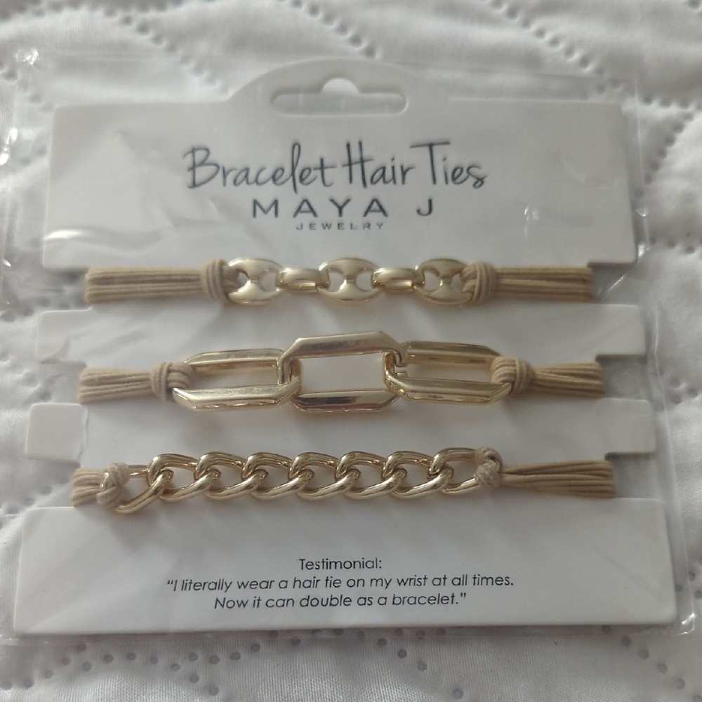 Maya Gold Bracelet Hair Ties